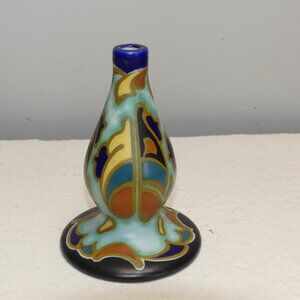 Rare Regina Gouda Holland art deco minature lamp base 6" h x 4" wide at base